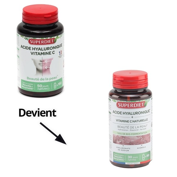 Super Diet Acide hyaluronique + Vitamine C naturelle gélules