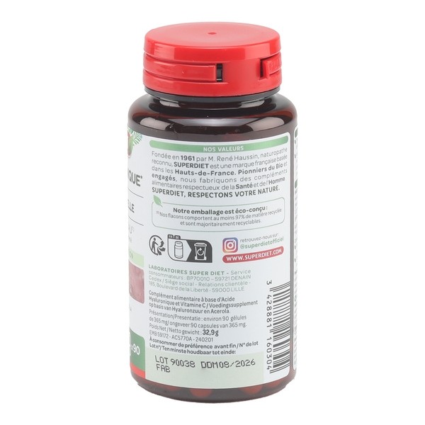 Super Diet Acide hyaluronique + Vitamine C naturelle gélules