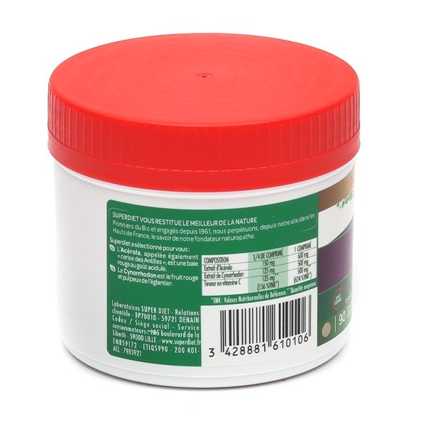 Super Diet Acérola Vitamine C comprimés à croquer