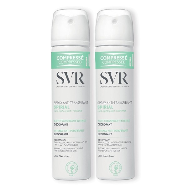 SVR Spirial Déodorant spray compressé efficacité 48 h