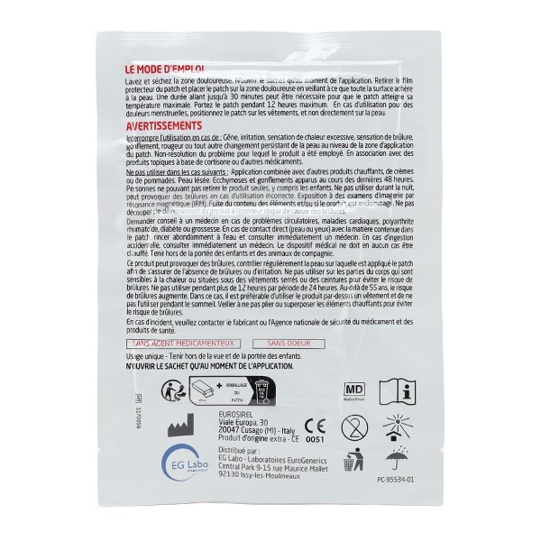 Syntholkiné patch chauffant grand format