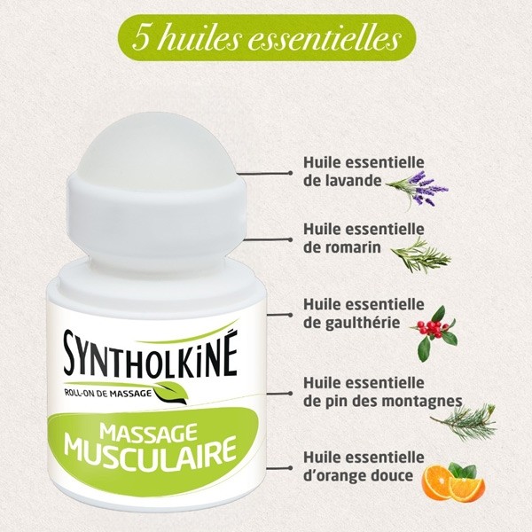 Syntholkiné roll-on de massage musculaire