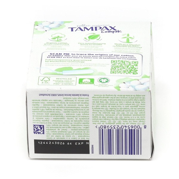 Tampax Cotton Bio Protection Super tampons