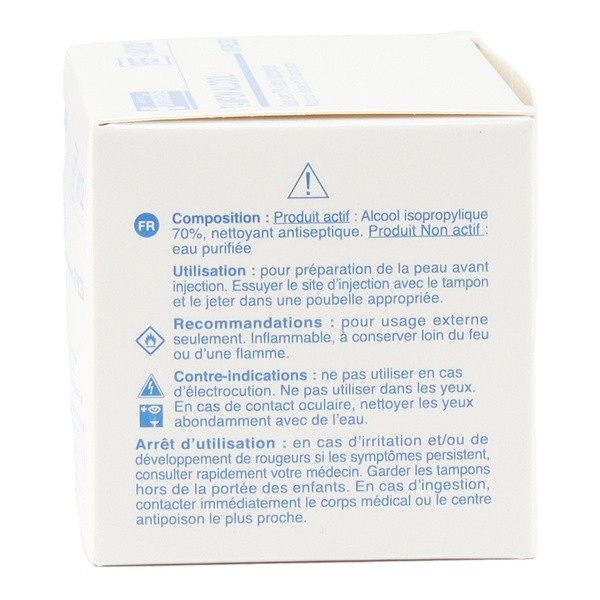 Tampon alcool 70% en sachet individuel