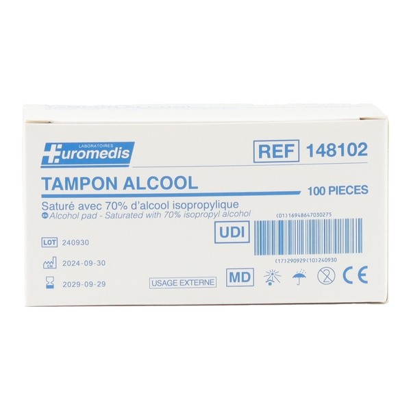 Tampon alcool 70% en sachet individuel