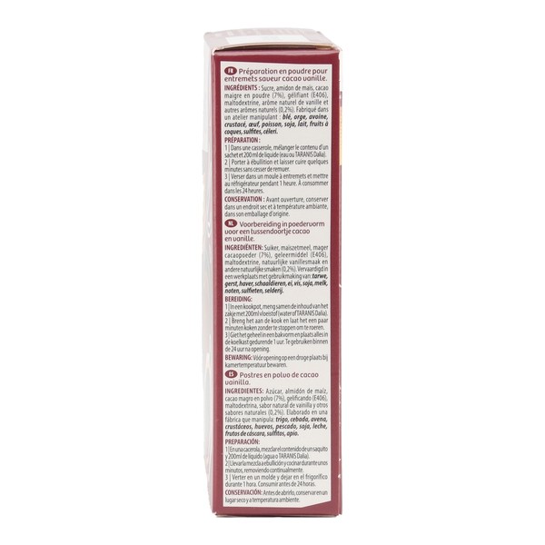 Taranis Entremets Saveur Cacao Vanille