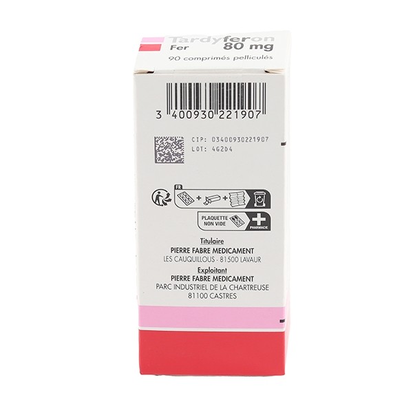 Tardyferon 80 mg comprimé Fer
