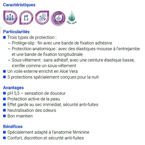 Confiance Lady protections anatomiques Nuit 6 gouttes