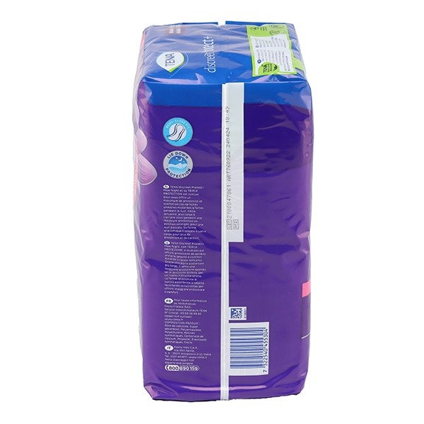 Tena Discreet Night Serviettes de nuit  Maxi 8 gouttes