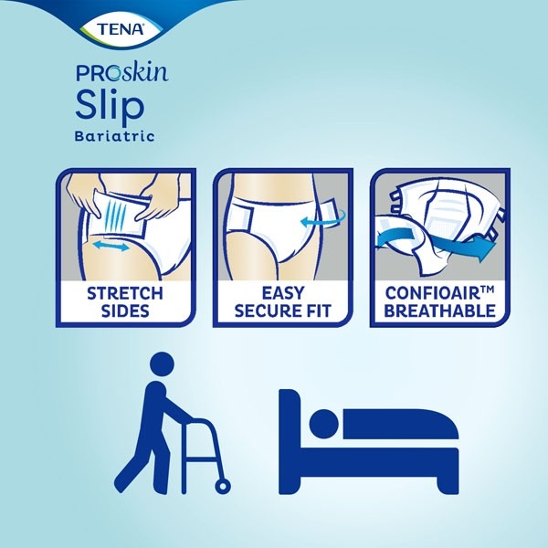 Tena Slip Proskin Bariatric Changes complets Super 7 gouttes