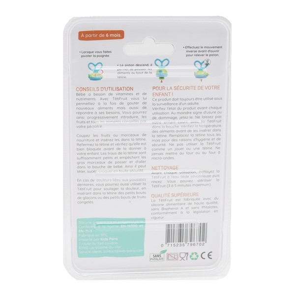 Tétine alimentaire Tétifruit