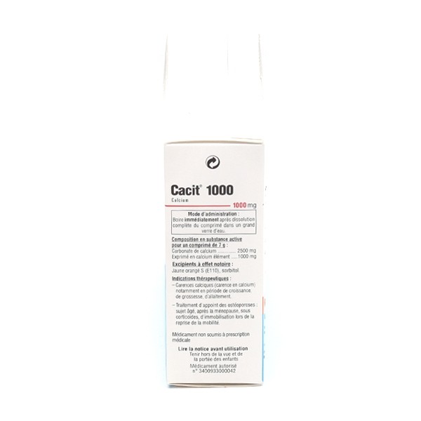 Cacit 1000 mg comprimés effervescents