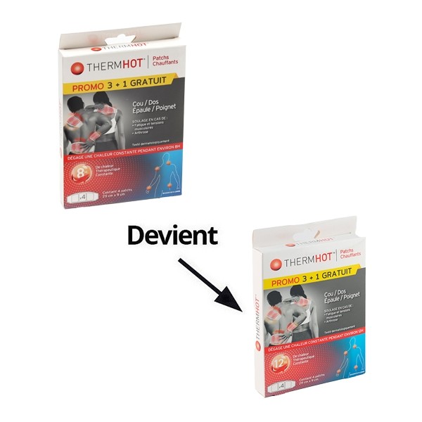 Thermhot Patchs chauffants cou dos épaule poignet