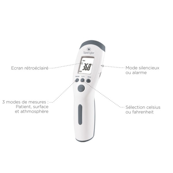 Thermomètre sans contact infrarouge Tempo Easy Spengler