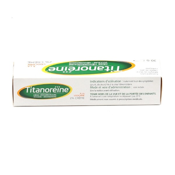 Titanoréïne lidocaine crème hémorroides
