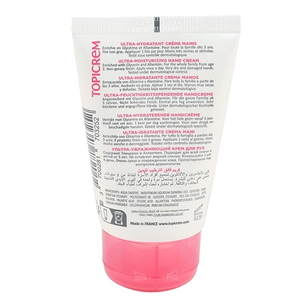 Topicrem crème mains ultra hydratante