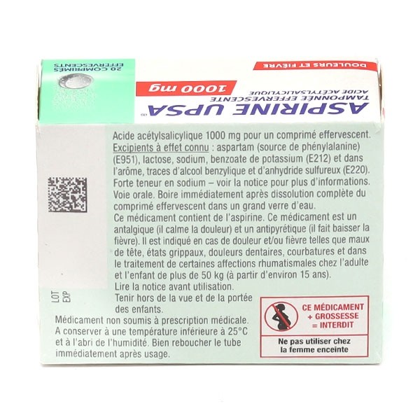 Aspirine UPSA 1000 effervescent