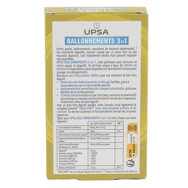 UPSA Ballonnements 3 en 1 gélules