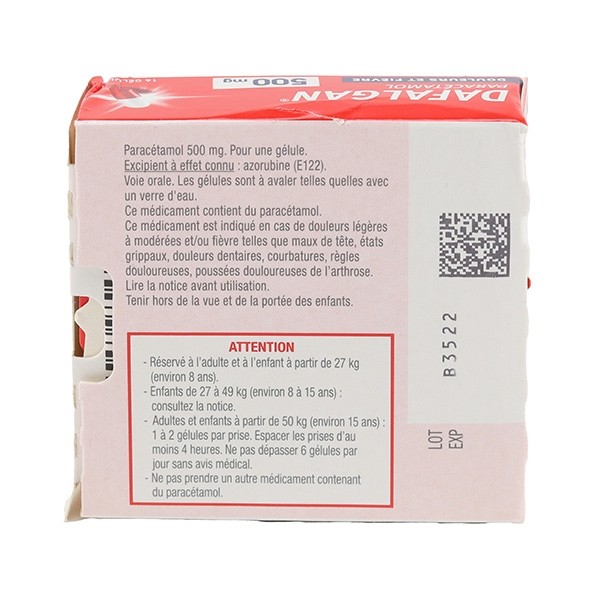 Dafalgan 500 mg gélule