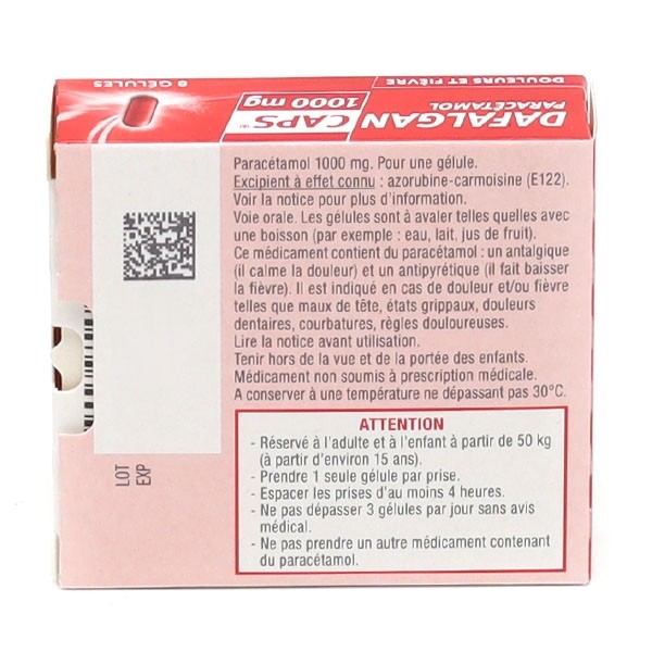 Dafalgan Caps 1000 mg gélule