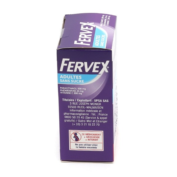 Fervex Adulte sans sucre état grippal sachets