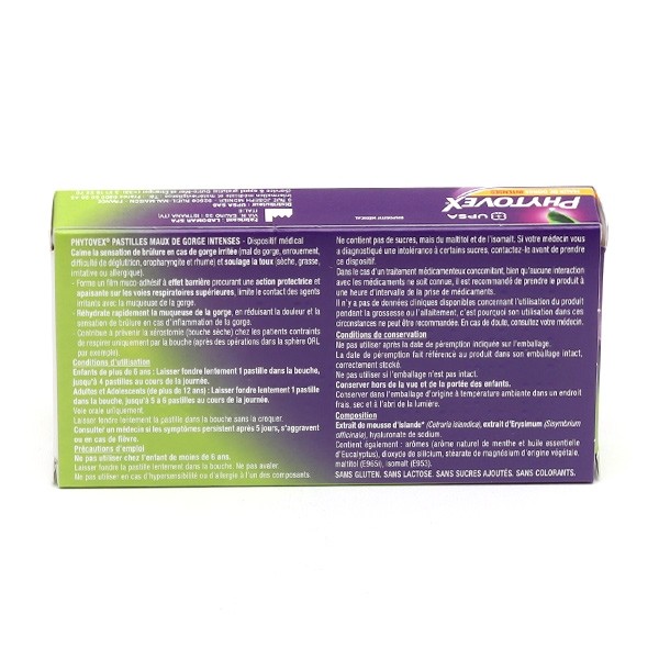 UPSA Phytovex Maux de gorge intenses pastilles