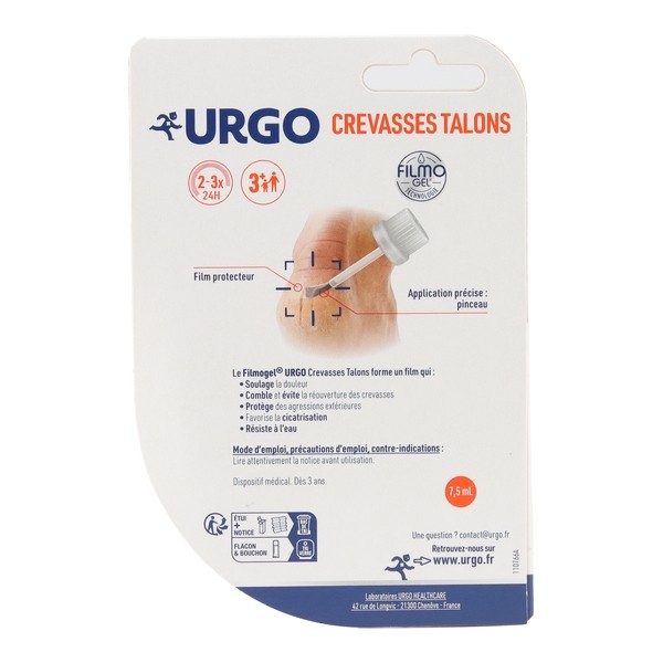Urgo Filmogel crevasses talons fendillés pansement liquide