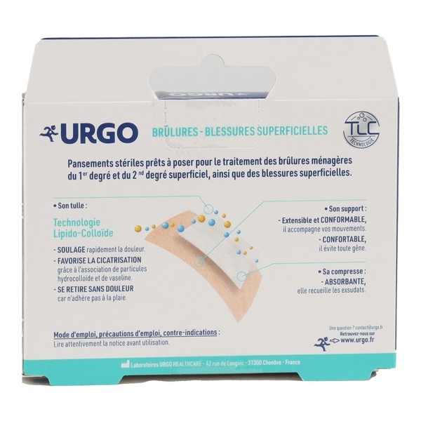 Urgo Pansements Brûlures et Blessures Superficielles