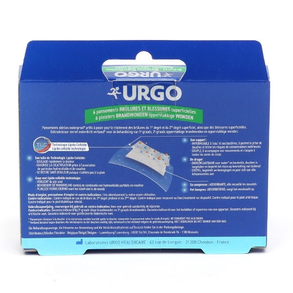 Urgo Brûlures Pansements Waterproof