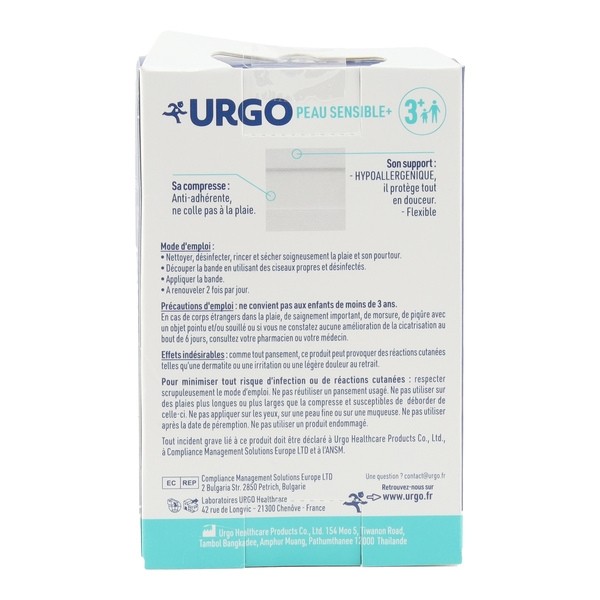 Urgo Peau sensible+ Bande à découper