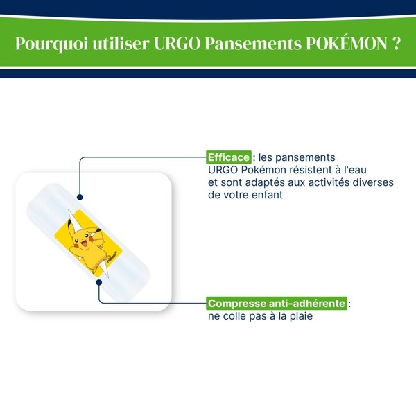 Urgo Pansements Pokémon pour enfants