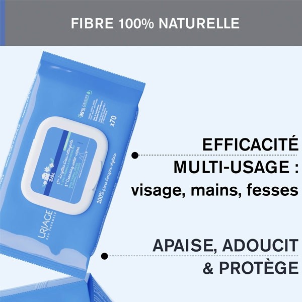 Uriage Bébé 1ères Lingettes d'eau nettoyante