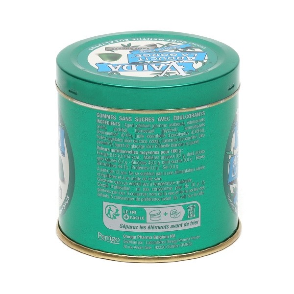 Pastilles Valda sans sucre Menthe eucalyptus