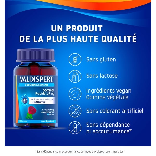 Valdispert Sommeil rapide 1,9 mg gummies
