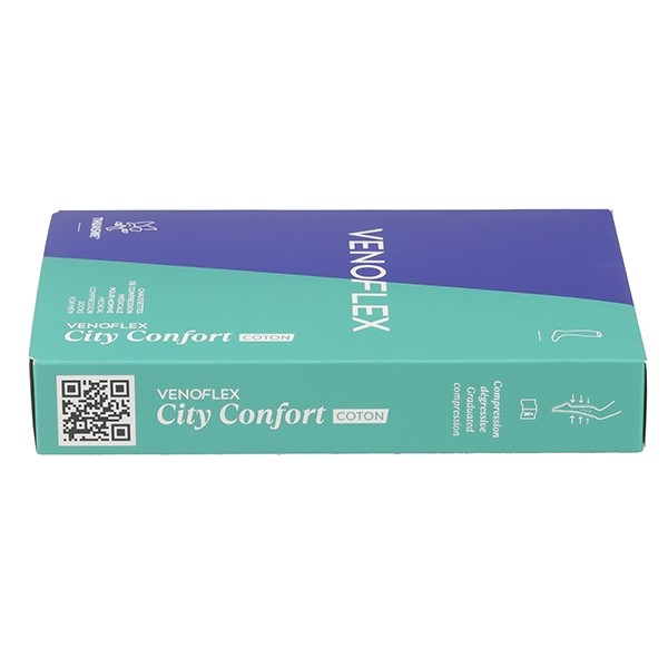 Venoflex City confort coton Chaussettes pieds ouverts homme classe 3
