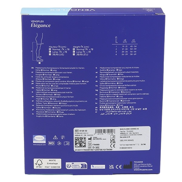 Venoflex Elégance Bas de Contention Homme Classe 2