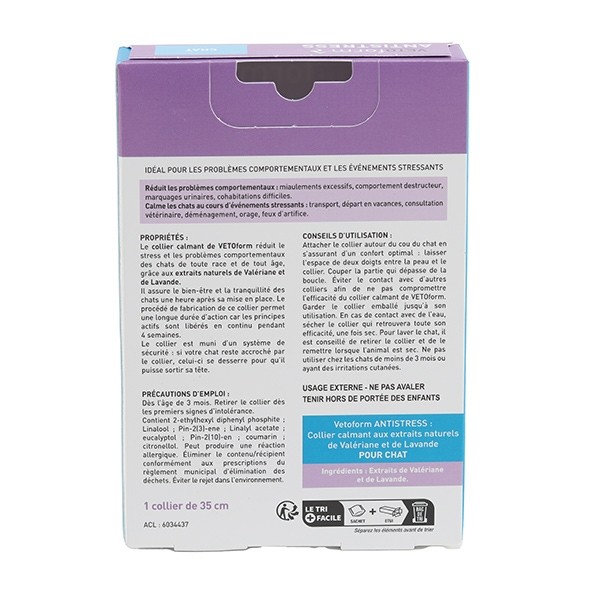 Vetoform collier anti stress chat