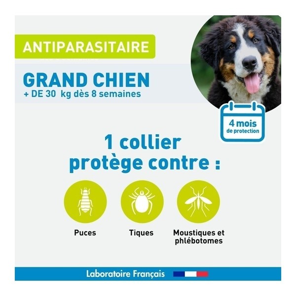 Vetoform Antiparasitaire Collier insectifuge grand chien +30 kg