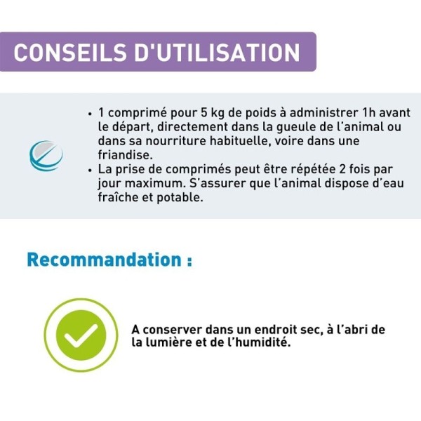 Vetoform mal des transports chien et chat comprimés