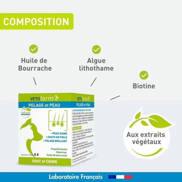 Vetoform pelage et peau