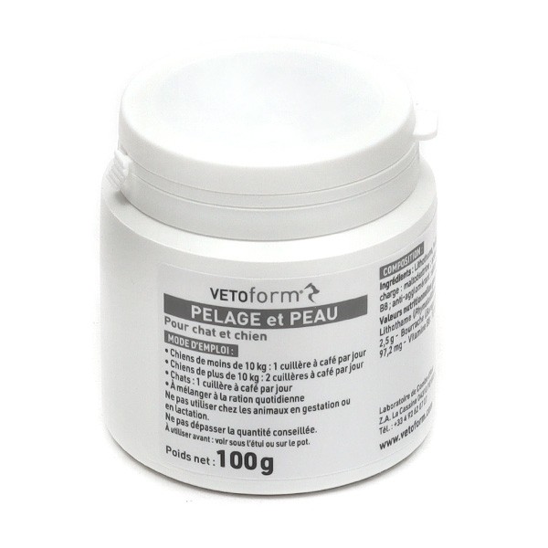 Vetoform pelage et peau