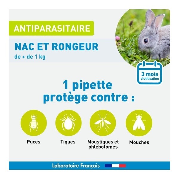 Vetoform Antiparasitaire Nac Rongeur pipettes