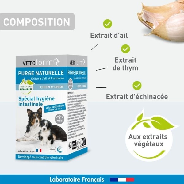 Vetoform Purge naturelle chien et chiot comprimés