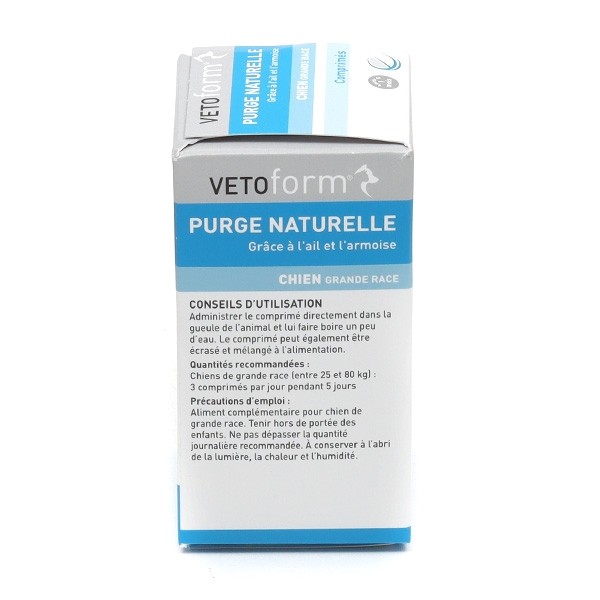 Vetoform Purge naturelle chien grande race comprimés