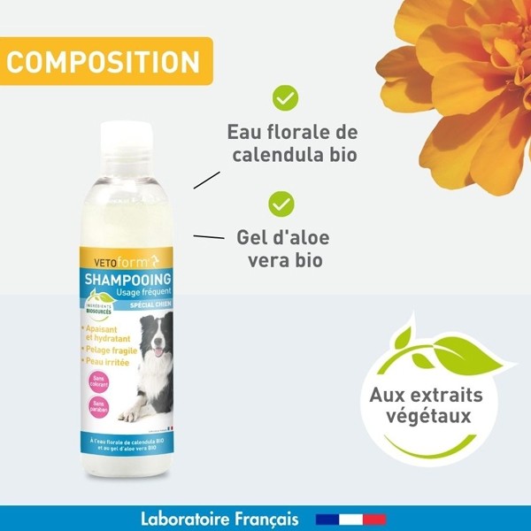 Vetoform Shampooing usage fréquent spécial chien