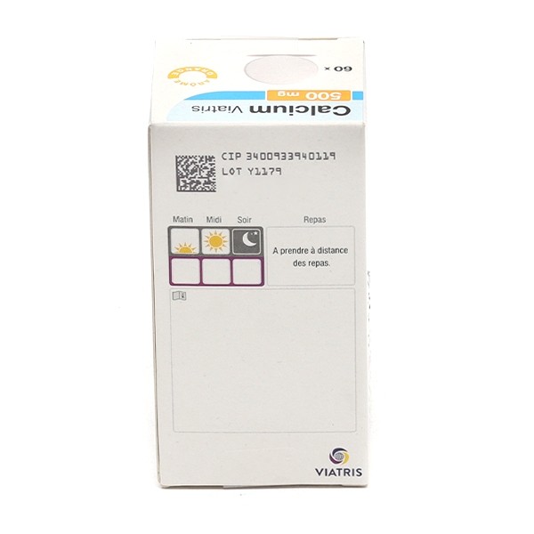 Calcium Viatris 500 mg comprimés à sucer ou à croquer