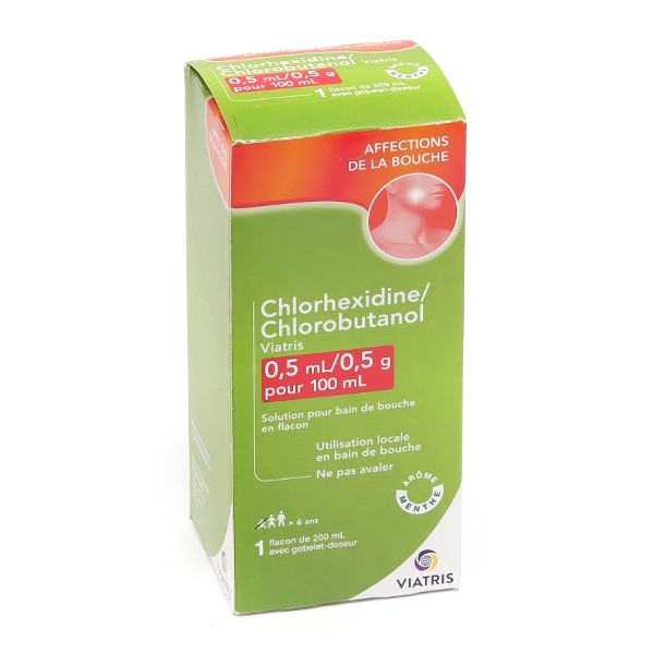 Chlorhexidine Chlorobutanol bain de bouche