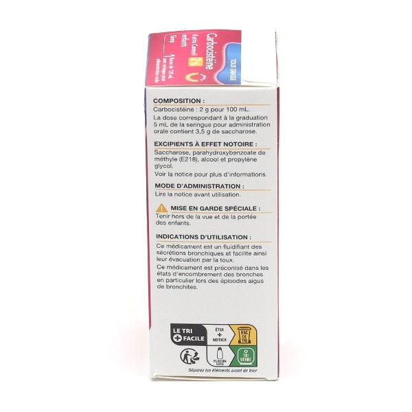 Carbocistéine 2 % Viatris enfants sirop