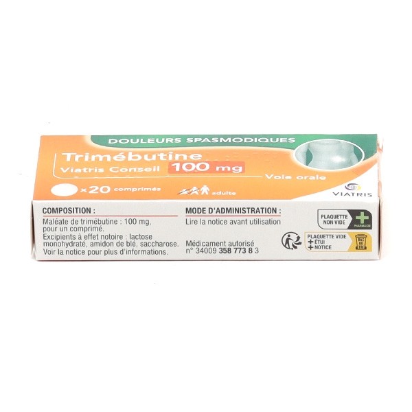 Trimébutine 100 mg comprimé Mal de ventre