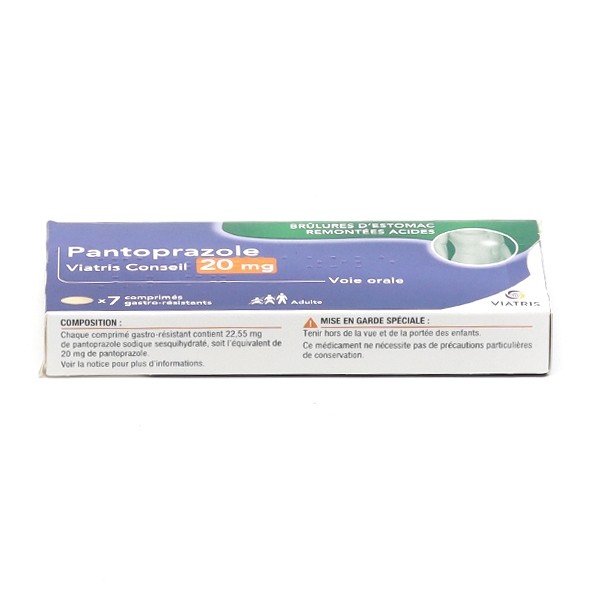 Pantoprazole 20 mg Viatris comprimé estomac